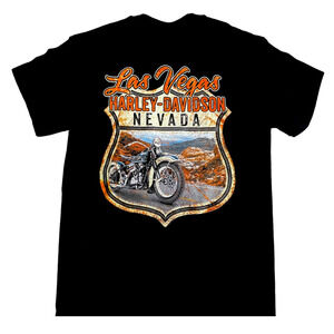 Harley Davidson Las Vegas Nevada Vintage Sign Sz. M Biker T Shirt
